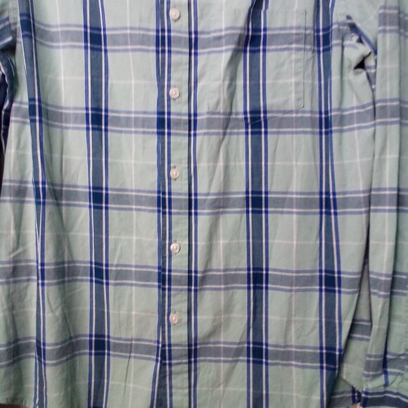 Old Navy Shirt Men L Everyday Shirt Slim Fit Long Sleeve Button Up Plaid - Picture 7 of 15